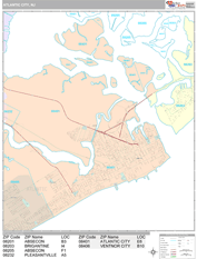 Atlantic City Digital Map Premium Style